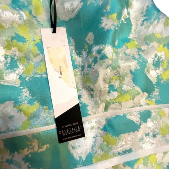 NWT Roksanda Ilincic Aqua Floral Sheath Dress - Size 8 - Picture 13 of 16